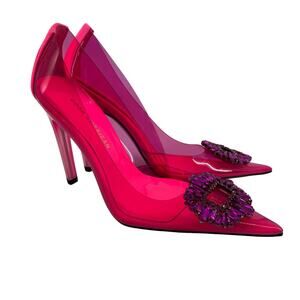 Good American Cinder-Rella Pumps Size 6 Hot Pink Lucite GA275JPB-X